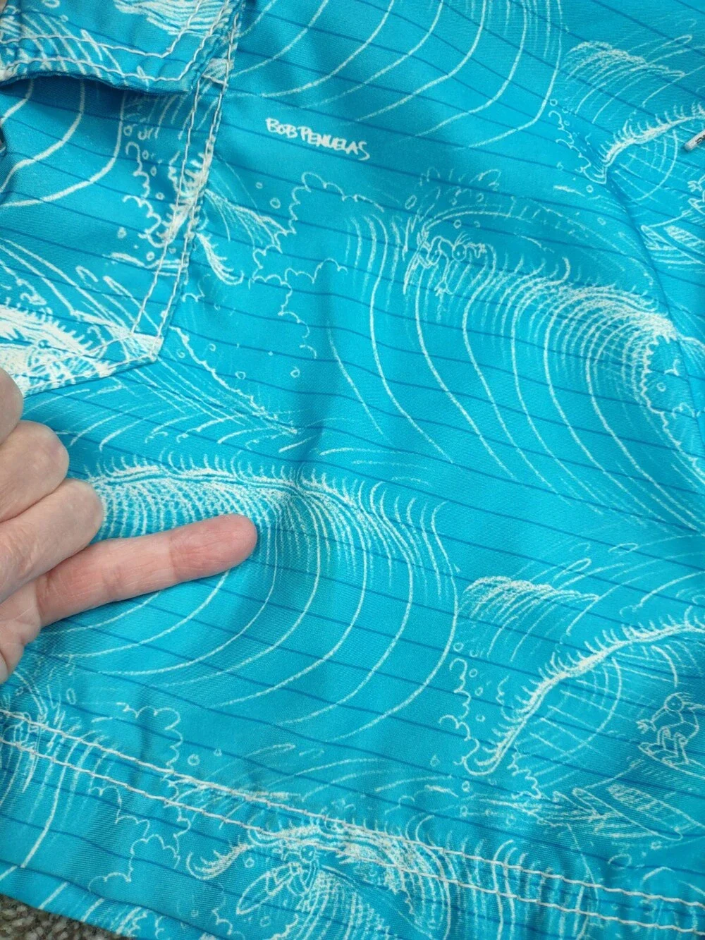 Billabong Boardshorts Men 29 Blue Ocean Wave Beer Stained Beach Volleyball Pong